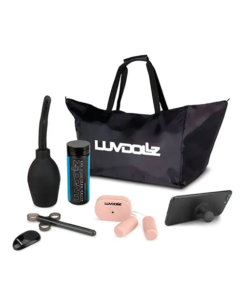 Luvdollz Remote Control Rechargeable Pussy & Ass w/Douche - Ivory Electric Eel INC