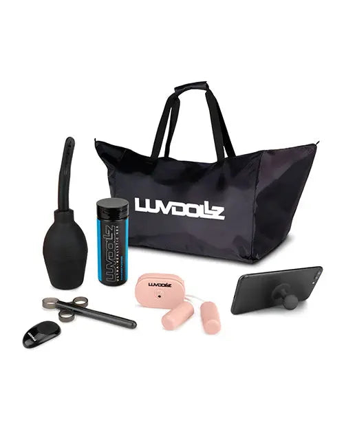 Luvdollz Remote Control Rechargeable Doggy Style Pussy & Ass w/Douche - Ivory Electric Eel INC