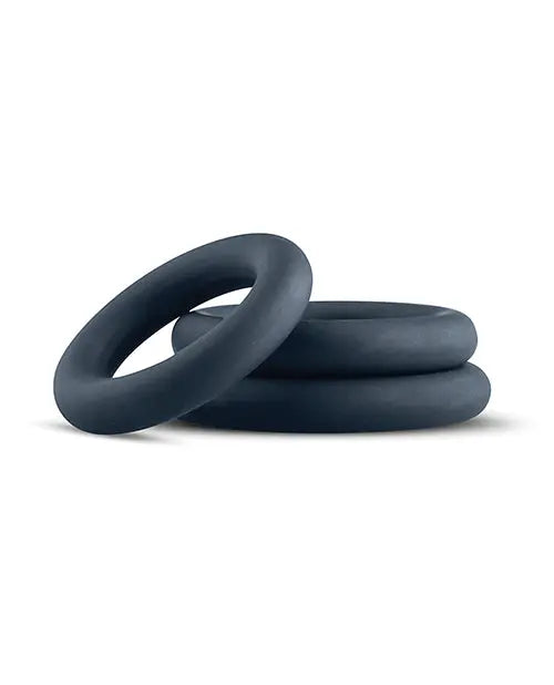 Boners 3 Pc Cock Ring Set - Black One-dc