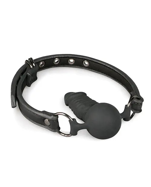 Easy Toys Ball Gag w/Silicone Dong - Black One-dc