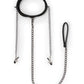 Easy Toys Faux Leather Collar w/Nipple Chains - Black One-dc