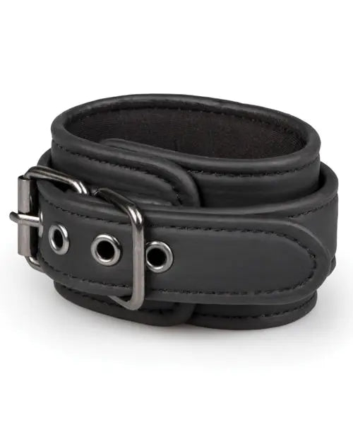 Easy Toys Faux Leather Handcuffs - Black One-dc