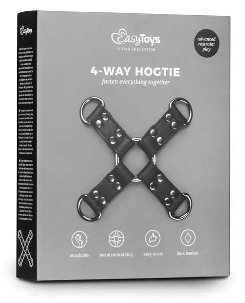 Easy Toys Faux Leather Hogtie - Black One-dc