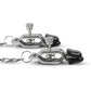 Easy Toys Big Nipple Clamps w/Chain - Silver One-dc