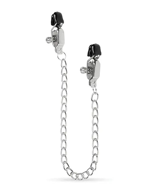 Easy Toys Big Nipple Clamps w/Chain - Silver One-dc
