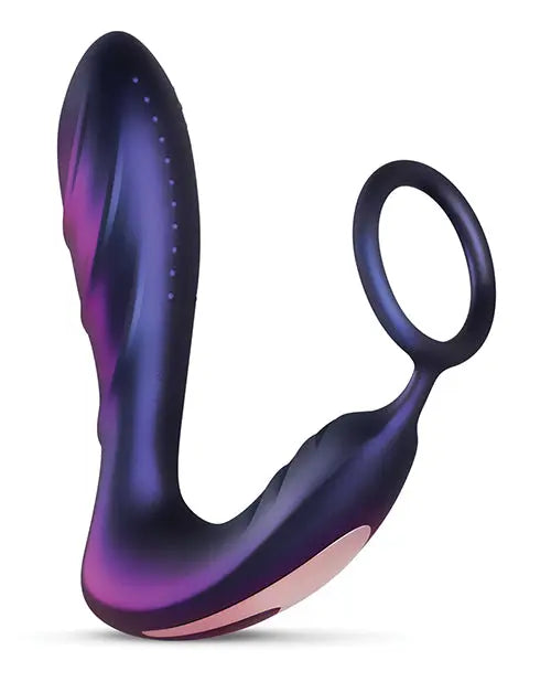 Hueman Black Hole Anal Vibrator w/Cock Ring - Purple One-dc