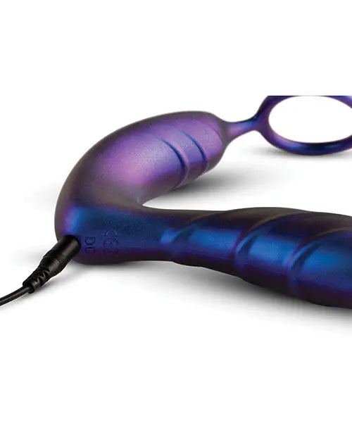 Hueman Black Hole Anal Vibrator w/Cock Ring - Purple One-dc