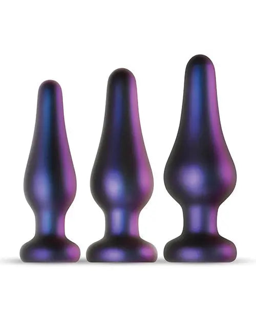 Hueman Comets Butt Plug Set of 3 - Purple One-dc