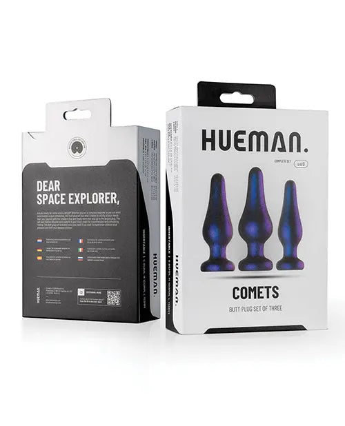 Hueman Comets Butt Plug Set of 3 - Purple One-dc