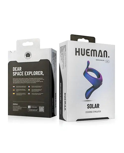 Hueman Solar Cock Ring w/Vibrating Perineum - Purple One-dc