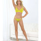Neon Lace Underwire Bra w/Double Tulle Garter Skirt & Double Elastic Panty Neon Lime LG