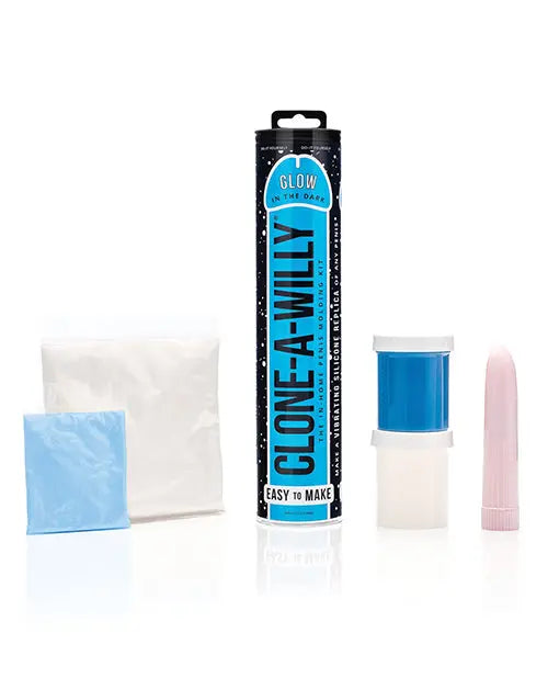 Clone-A-Willy Kit Vibrating Dildo | Glow in the Dark Big Dildo | Blue Realistic Dildo | Large Dildo Empire Labs