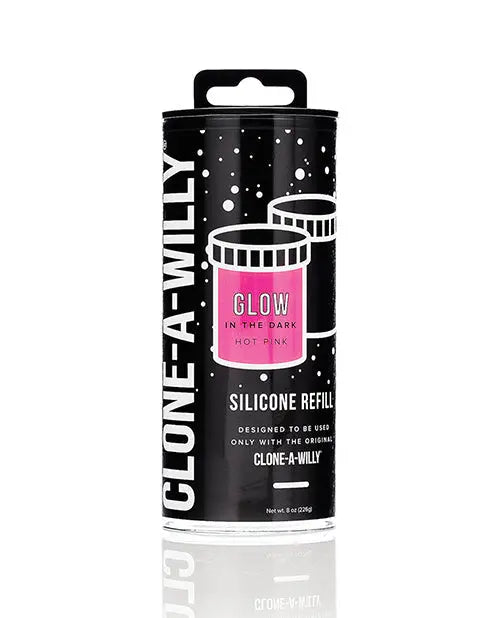 Clone-A-Willy Silicone Glow In The Dark Refill - Hot Pink Empire Labs