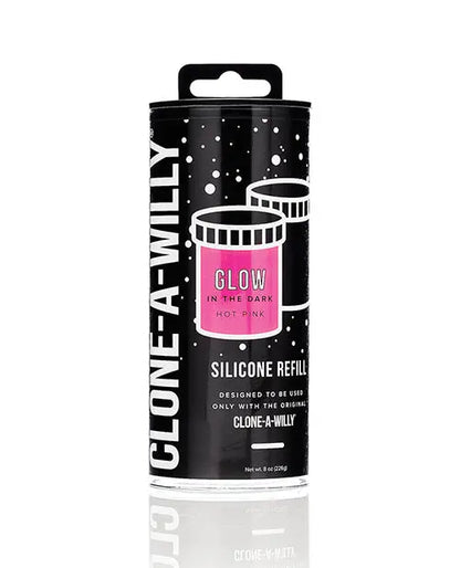 Clone-A-Willy Silicone Glow In The Dark Refill - Hot Pink Empire Labs