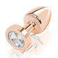 Gemsations 2" Beginners Bling Bling Metal Butt Plug - Rose Gold Electric Eel INC