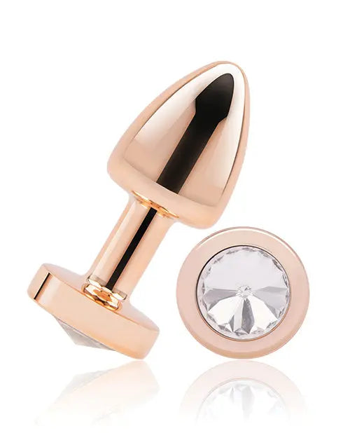 Gemsations 2" Beginners Bling Bling Metal Butt Plug - Rose Gold Electric Eel INC