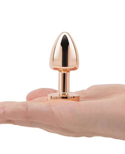 Gemsations 2" Beginners Bling Bling Metal Butt Plug - Rose Gold Electric Eel INC