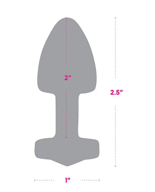 Gemsations 2" Beginners Bling Bling Metal Butt Plug - Rose Gold Electric Eel INC