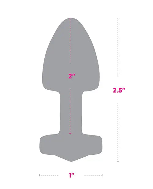 Gemsations 2" Beginners Bling Bling Metal Butt Plug - Silver Electric Eel INC