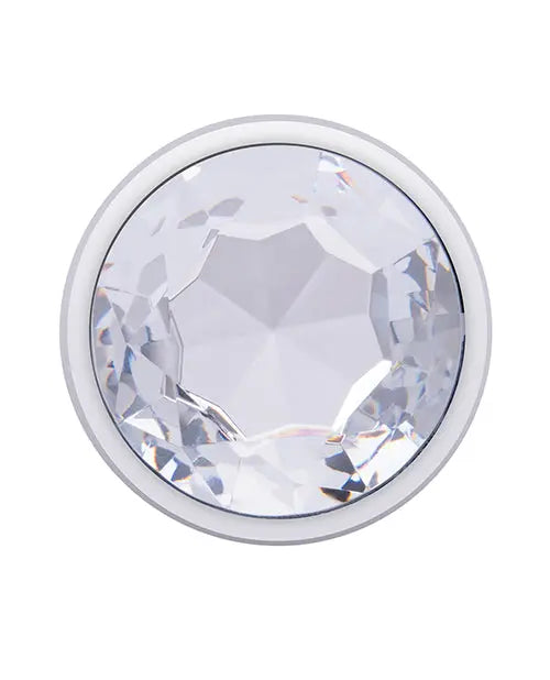 Gemsations 2 pc 3.25" & 3.7" Tapered Bling Bling Metal Butt Plug Training Set - Silver Electric Eel INC