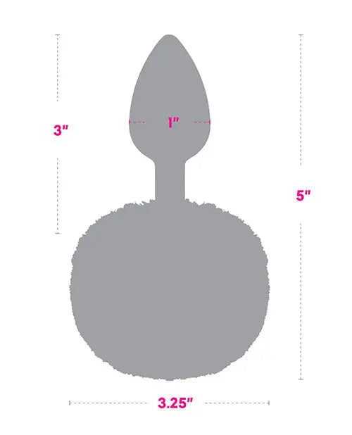 Gemsations 2.95" Metal Bunny Tail Rainbow Butt Plug - Rainbow Electric Eel INC