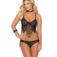 Remy Lace Underwire Bralette w/Panty - Black SM