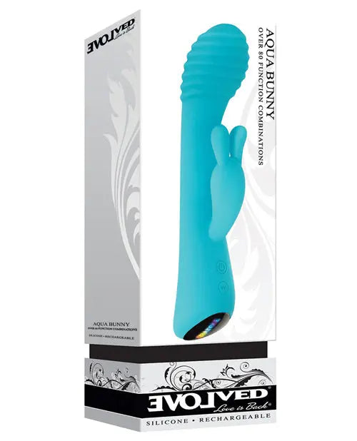 Evolved Rabbit Vibrator | Aqua Bunny G Spot Vibrator | Aqua Clit Vibrator | Best Vibrator for Women Evolved Novelties INC