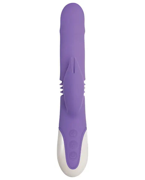 Evolved Thick Thrusting Vibrator | Bunny Dual Stim Waterproof Rechargeable Purple | Best Vibrator for Women Evolved Novelties INC