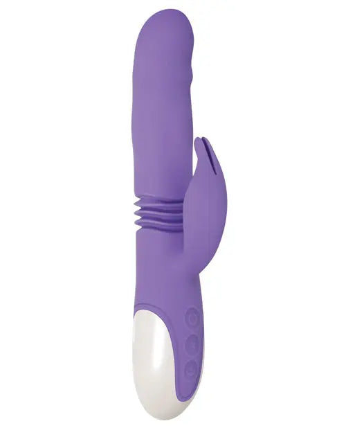 Evolved Thick Thrusting Vibrator | Bunny Dual Stim Waterproof Rechargeable Purple | Best Vibrator for Women Evolved Novelties INC