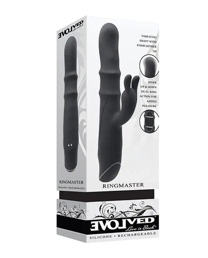 Evolved Rabbit Vibrator | Ringmaster G Spot Vibrator | Black Clit Vibrator | Best Vibrator for Women Evolved Novelties INC