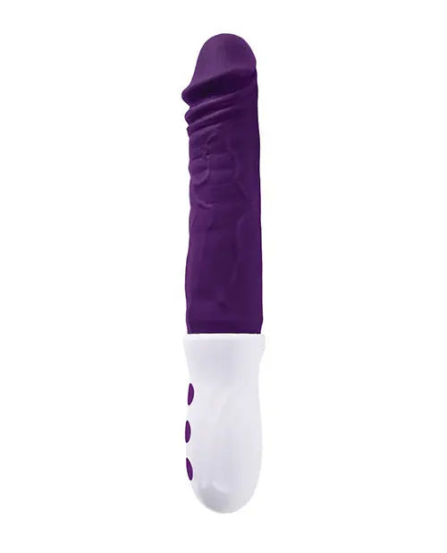 Evolved Plum Thrusting Vibrator | Realistic Shaft Rumbling Vibrator | Purple Textured | Best Vibrator for Women Evolved Novelties INC