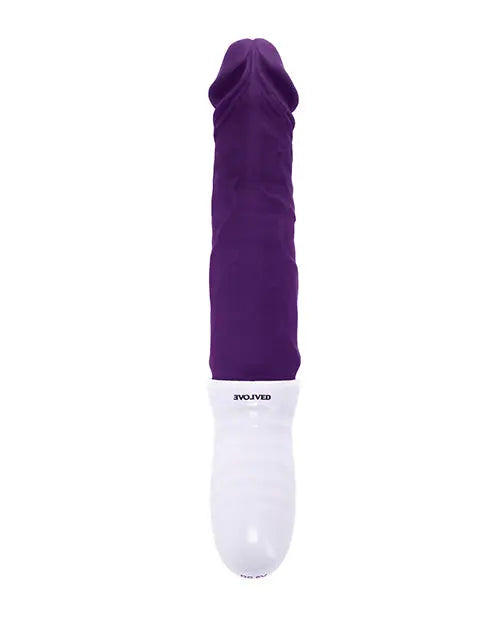 Evolved Plum Thrusting Vibrator | Realistic Shaft Rumbling Vibrator | Purple Textured | Best Vibrator for Women Evolved Novelties INC