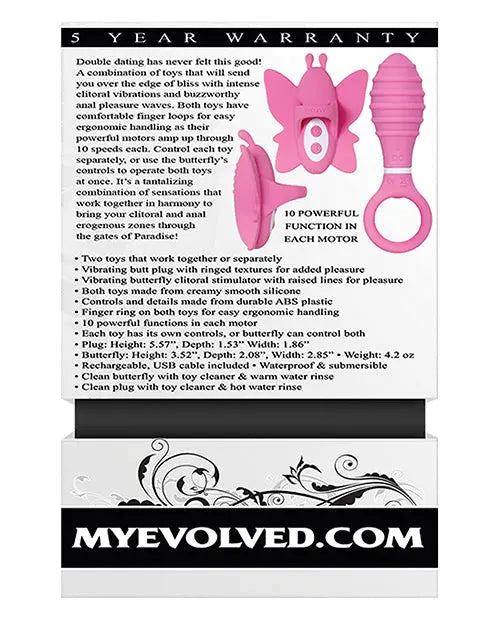 Evolved Finger Vibrator | Double Date Small Vibrator | Pink Vibrator | Best Vibrator for Women Evolved Novelties INC