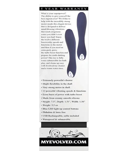 Evolved Coming Strong Vibrator - Blue Evolved Novelties INC