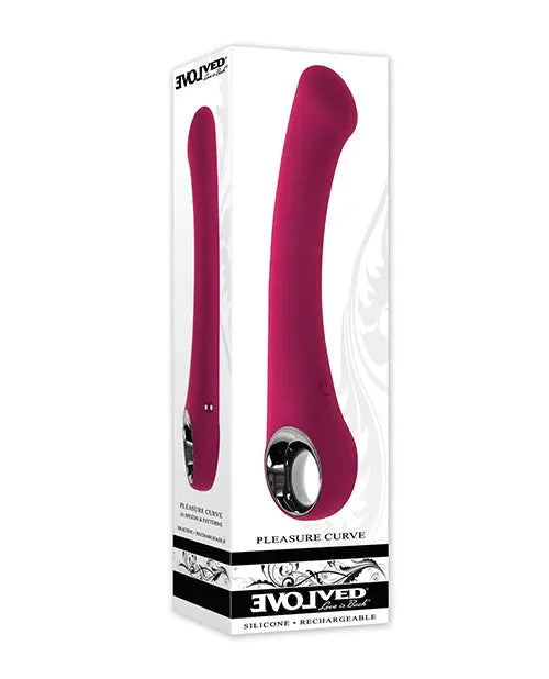 Evolved Pleasure Curve G-Spot Vibrator - Burgundy Evolved Novelties INC