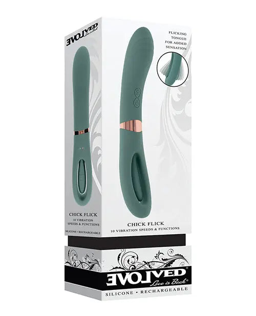 Evolved Chick Flick G-Spot Vibrator - Teal Evolved Novelties INC