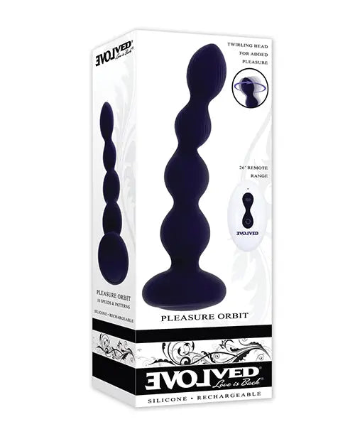 Purple Pleasure Orbit Remote Controlled Anal Vibe - Purple Evolved Novelties INC