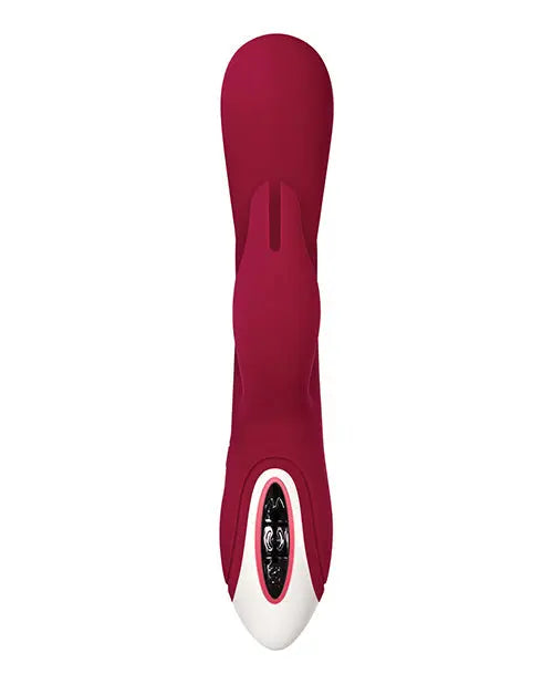 Evolved Inflatable Bunny Dual Stim Rechargeable - Burgundy Evolved Novelties INC