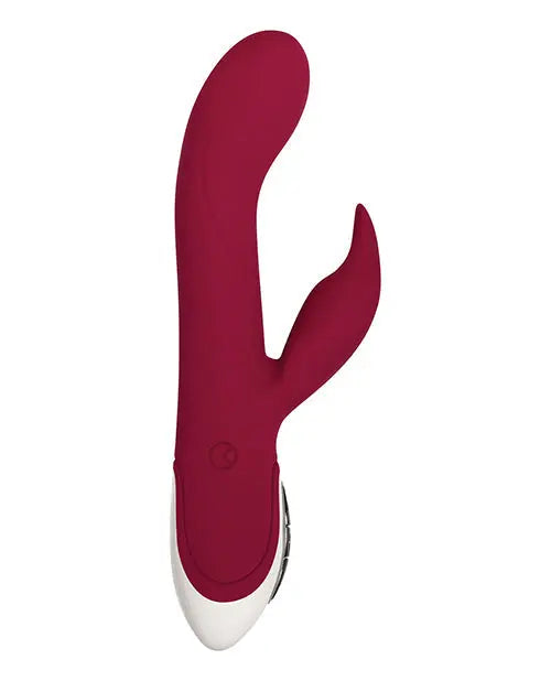 Evolved Inflatable Bunny Dual Stim Rechargeable - Burgundy Evolved Novelties INC