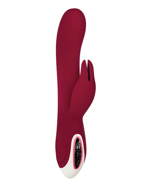 Evolved Inflatable Bunny Dual Stim Rechargeable - Burgundy Evolved Novelties INC