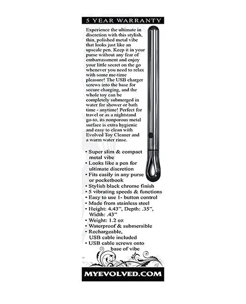 Evolved Pen Pal Vibe - Black Evolved Novelties INC