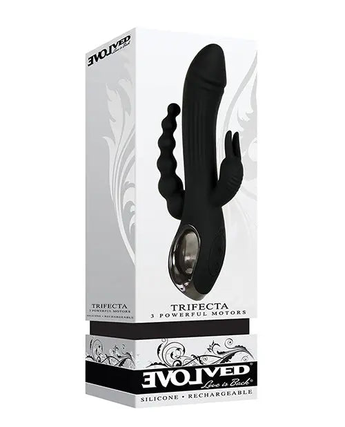 Evolved Trifecta Triple Stim Rechargeable - Black Evolved Novelties INC