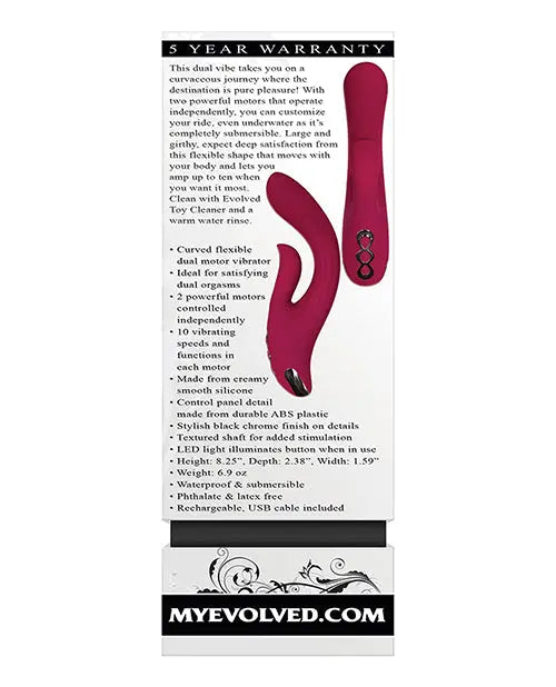 Evolved Red Dream Dual Stim - Burgundy Evolved Novelties INC
