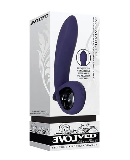 Evolved Inflatable G Rechargeable Vibrator - Purple Evolved Novelties INC