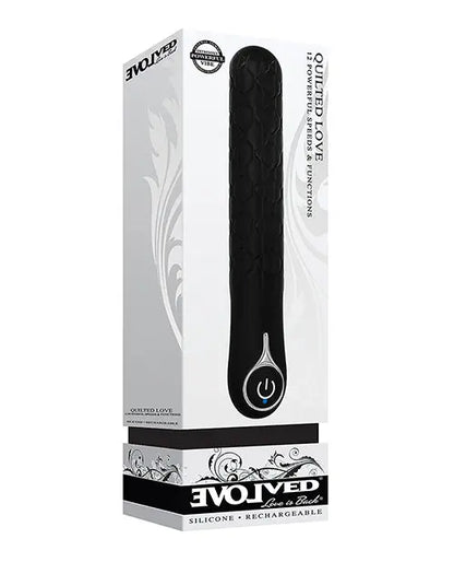 Evolved Quilted Love Rechargeable Vibrator - Black Evolved Novelties INC