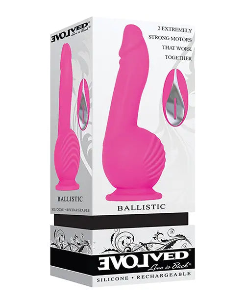 Evolved Ballistic Vibrating Dildo | Waterproof Pink Dildo | Suction Cup Dildo Evolved Novelties INC