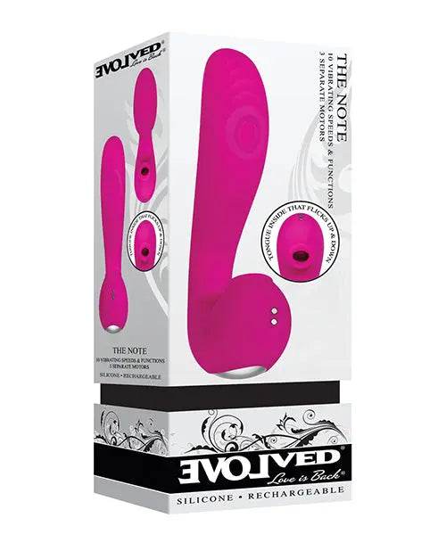 Evolved The Note Thumping Licking Vibe- Pink Evolved Novelties INC