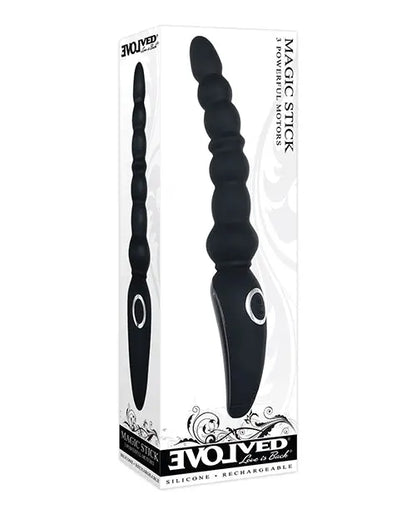Evolved Magic Stick Beaded Vibrator - Black Evolved Novelties INC
