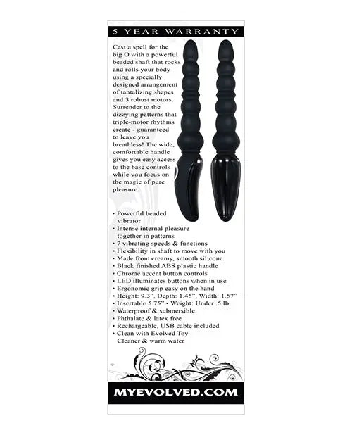 Evolved Magic Stick Beaded Vibrator - Black Evolved Novelties INC