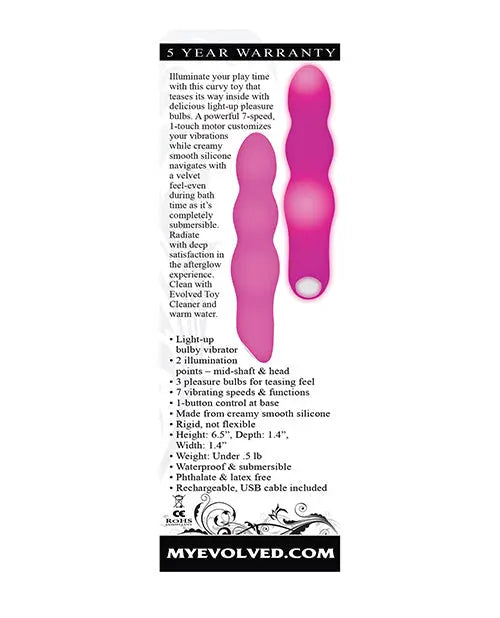 Evolved Afterglow Light Up Vibrator - Pink Evolved Novelties INC